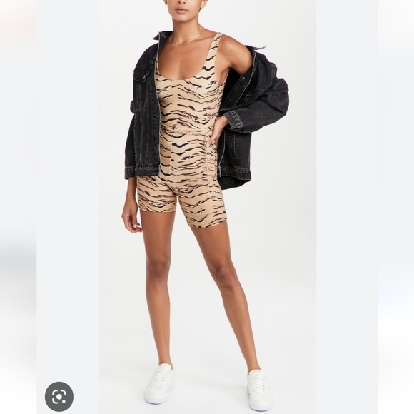 WEWOREWHAT | TIGER scoop bodysuit animal print tan black sz XS - Picture 2 of 9